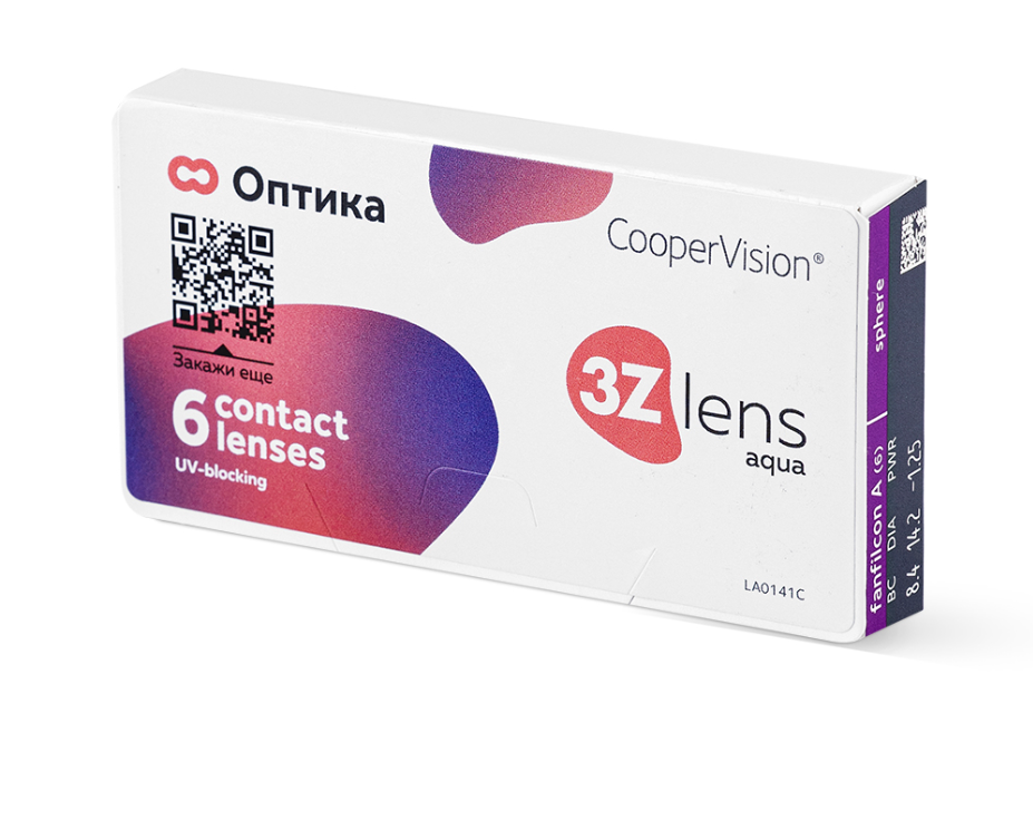 Контактные линзы 3Z lens aqua, 6 шт.